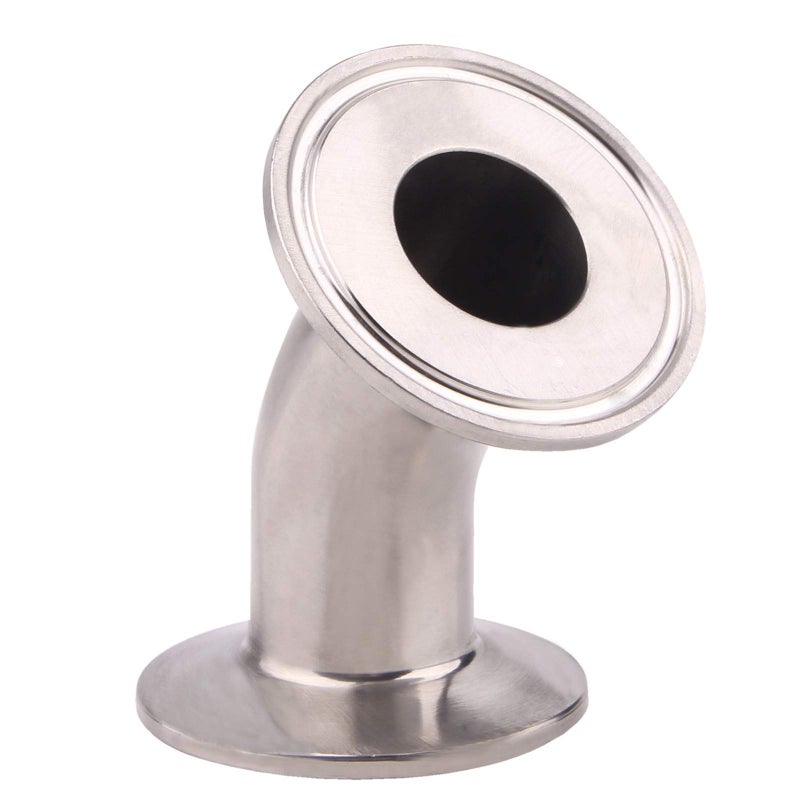 DERNORD 45 Degree Elbow | 1 Inch Tube OD Stainless Steel 304 Pipe Fitting Fits Tri Clamp 1.5 inch - Image 1